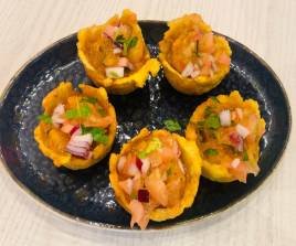 Patacón con Mariscos